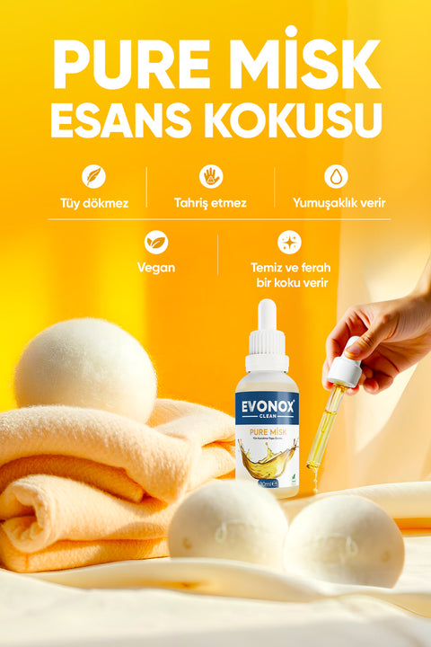 Evonox Clean Kurutma Topu Esansı – Pure Musk