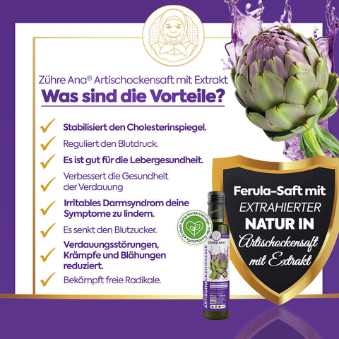 Artischockensaft mit Mutterkrautextrakt