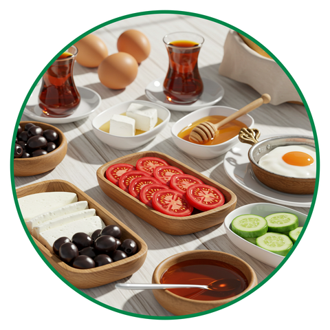 Kahvaltılık ürünleri - Türk kahvaltısı sofrası