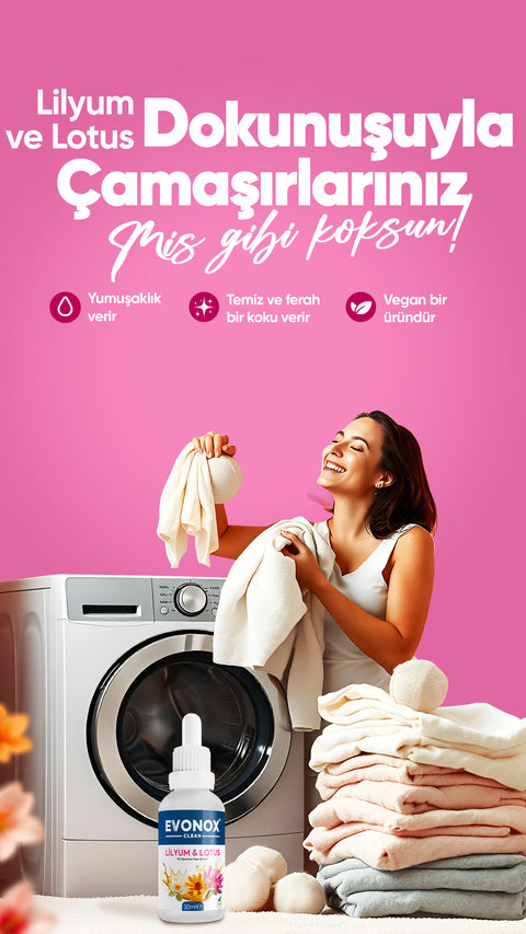 Evonox Clean Yün Kurutma Topu Esansı – Lilium Lotus