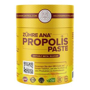 Zühre Ana Propolis Macunu 240 gram propolis ve doğal arı ürünleri içeren takviye gıda paketi