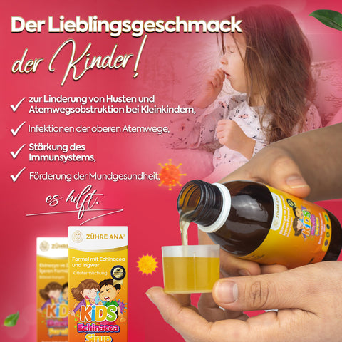 Zühre Ana Kids Ekinezya ve Zencefilli Şurup