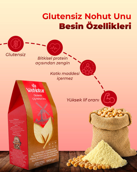 WeNatur Glutensiz Çiğ Nohut Unu 1000 Gr