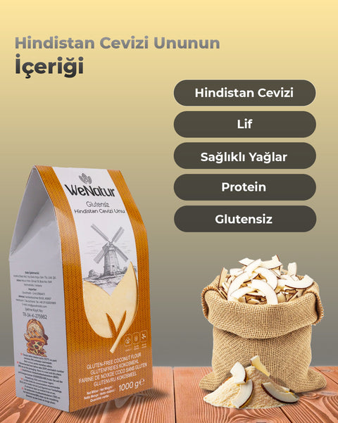 WeNatur Glutensiz Hindistan Cevizi Unu 1000 Gr