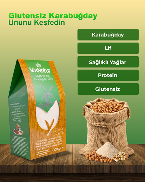 WeNatur Glutensiz Çiğ Karabuğday Unu 1000 Gr