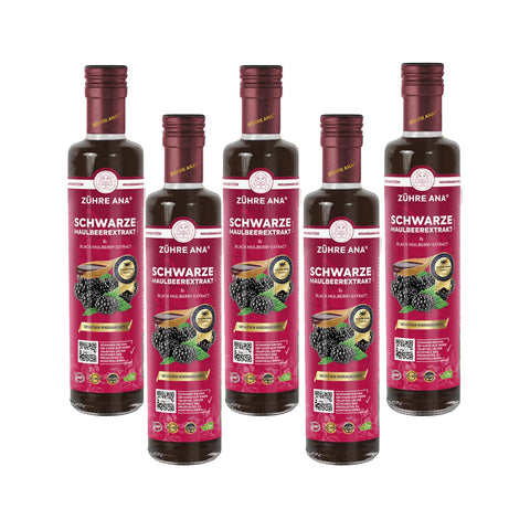 Zühre Ana Karadut Özü 670g - 5'li Avantaj Aile Paketi (5 x 670g Karadut Meyve Özü)