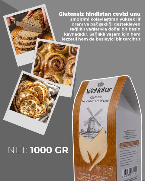 WeNatur Glutensiz Hindistan Cevizi Unu 1000 Gr