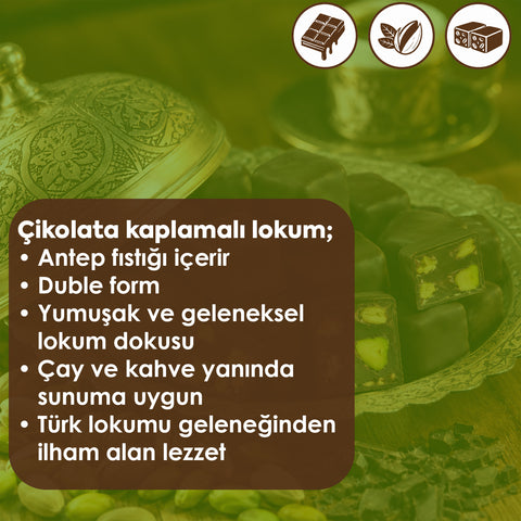 Çikolata Kaplı Antep Fıstıklı Lokum 350g | WeNatur