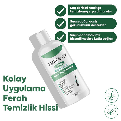 EMBEAUTY Kepek Önleyici Şampuan 400 ml WeNatur saç derisini temizleyen ürün