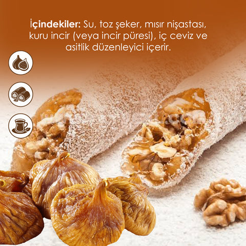 İncirli ve Cevizli Rulo Lokum 350g | WeNatur