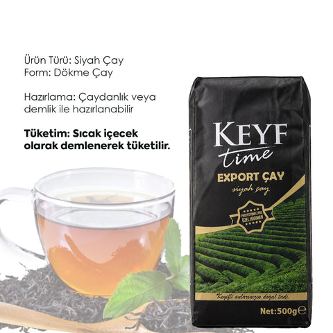 Keyftime Export Dökme Siyah Çay 500g | WeNatur