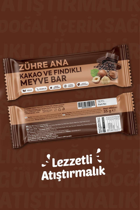 KAKAO VE FINDIKLI MEYVE BAR 12 adet