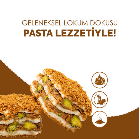 Lotus Biscoff Kremalı ve Antep Fıstıklı Sandviç Lokum (350g) - WeNatur