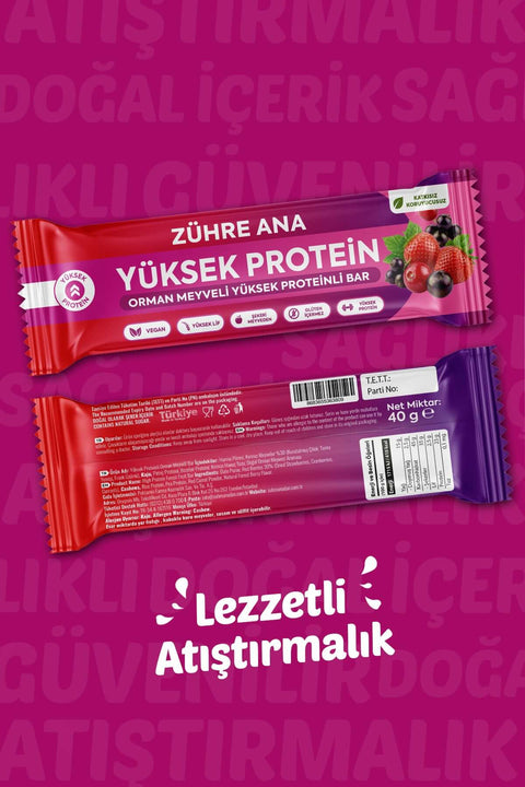 ORMAN MEYVELİ YÜKSEK PROTEİNLİ BAR 12 adet