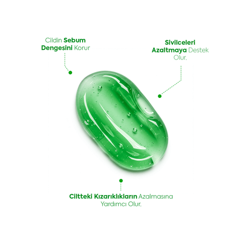 THE CEEL Anti Acne Serum içeren yeşil jel sabun, sivilce ve sebum dengesini korur.