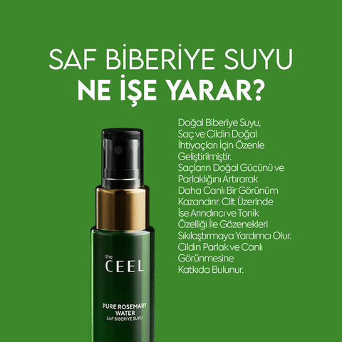 THE CEEL Biberiye Suyu Dökülme Karşıtı ve Hızlı Saç Uzatma Etkili Saf Saç Toniği 100 ml.