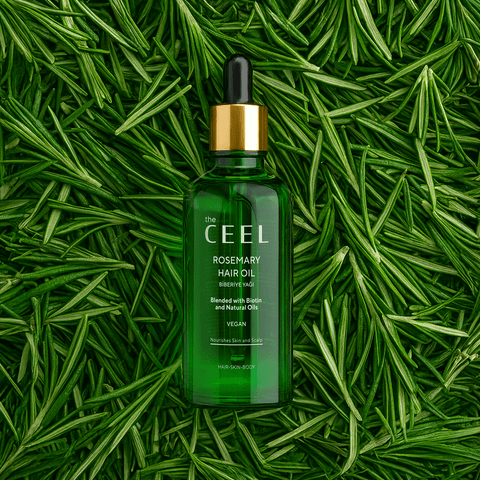 THE CEEL Biberiye Yağı, bitkisel karışım ile saç ve cilt bakımı için özel formül.