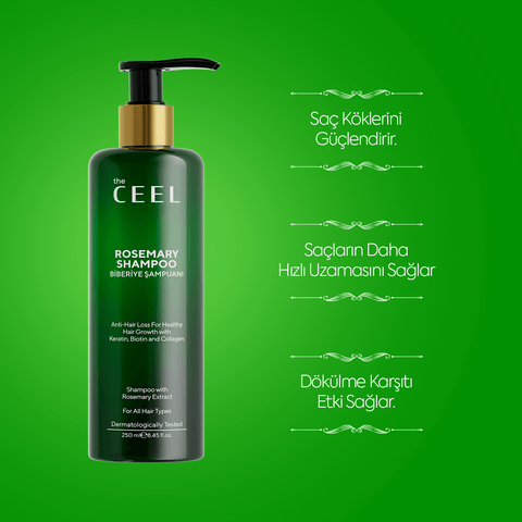 THE CEEL Biberiye Şampuanı Dökülme Karşıtı ve Hızlı Uzamaya Yardımcı ürün ambalajı