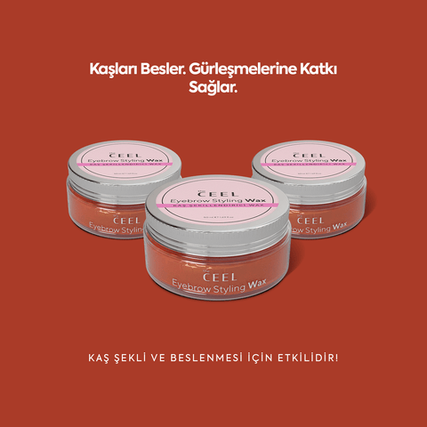 THE CEEL Kaş Şekillendirici & Sabitleyici Wax ürünleri, kaşları besleyerek gürleşmelerine katkı sağlar.