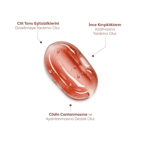 THE CEEL Leke Karşıtı Aydınlatıcı C Vitamini Serumu, cilt tonunu düzeltir ve ince kırışıklıkları azaltır.
