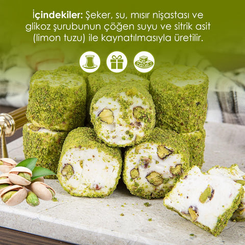 Fıstık Kaplı Antep Fıstıklı Fitil Lokum 350g | WeNatur
