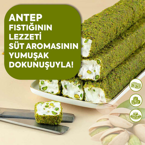 Fıstık Kaplı Antep Fıstıklı Fitil Lokum 350g | WeNatur