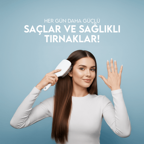 Vita CeeL Hair and Nail Gummies, sağlıklı saçlar ve güçlü tırnaklar için günlük bakım sunan jel vitamin takviyesi.