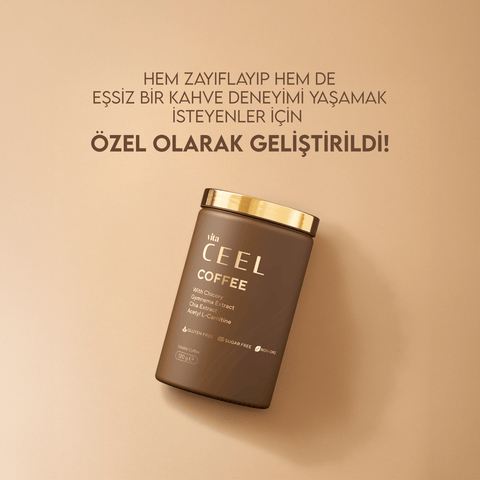 Vita Ceel Hindiba Kahvesi-120 Gr. ambalajı, zayıflamaya destek için geliştirilmiş özel formül.