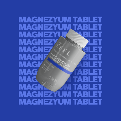 Vita Ceel Magnezyum Complex Tablet ürün ambalajı, magnezyum tabletleri ile enerji üretimini destekler.