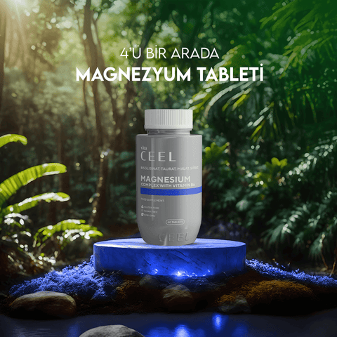 Vita Ceel Magnezyum Complex Tablet ürününün doğal ortamda çekilmiş fotoğrafı.