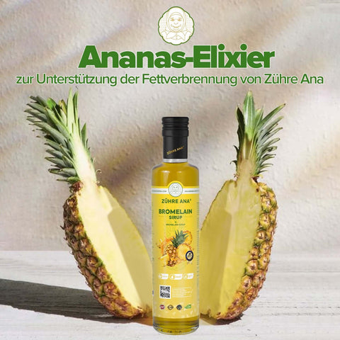 Zühre Ana Bromelain Şurubu 250 ml doğal ananas aromalı ödem atıcı sıvı şurup