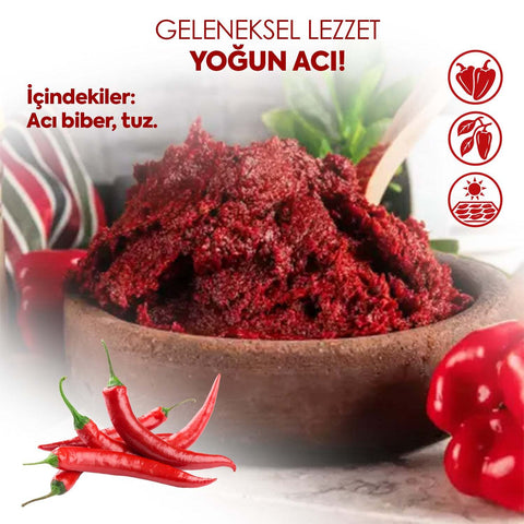 Acı Biber Salçası - Antep Ev Yapımı Acı Biber Salçası 1kg görsel 2