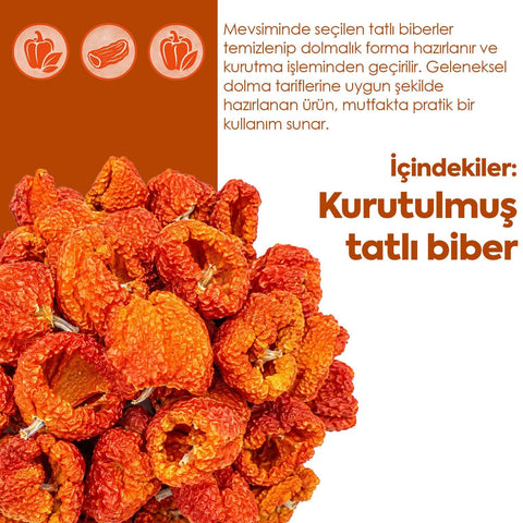 Dolmalık Biber Kurusu - Antep Dolmalık Biber Kurusu (45-50 Adet) görsel 2