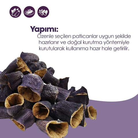 Dolmalık Patlıcan Kurusu - Antep Dolmalık Patlıcan Kurusu (45-50 Adet) görsel 3