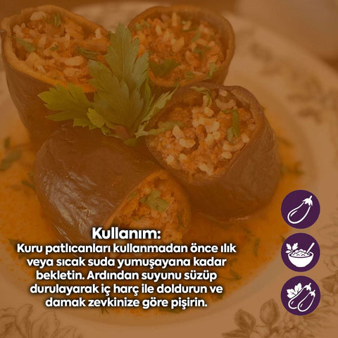 Antep Dolmalık Patlıcan Kurusu (45-50 Adet) görsel 5