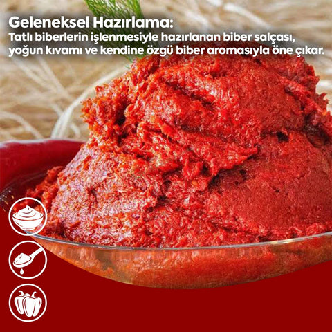 Antep Ev Yapımı Tatlı Biber Salçası - görsel 3