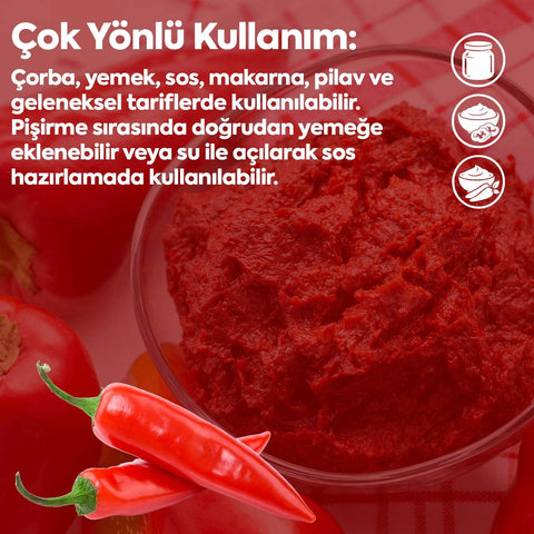 Antep Ev Yapımı Tatlı Biber Salçası - görsel 4