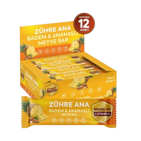 Badem & Ananaslı Meyve Bar 12 adet