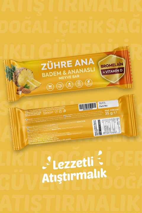 Badem & Ananaslı Meyve Bar 12 adet - görsel 2