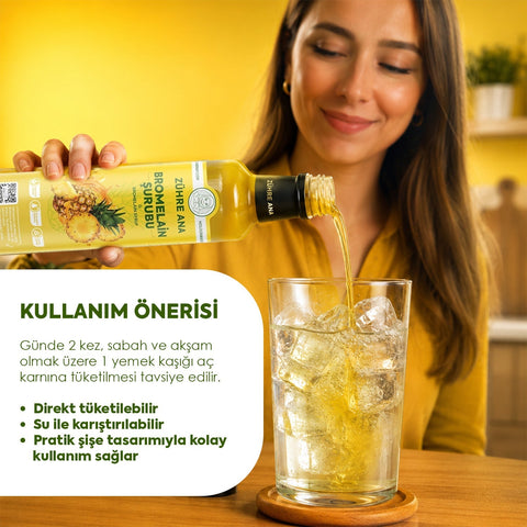 Zühre Ana Bromelain Şurubu 250 ml doğal takviye ürünü