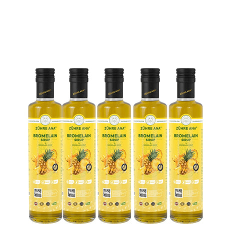 Zühre Ana Bromelain Şurubu 250 ml doğal ananas ekstresi ve C vitamini içeren takviye edici gıda
