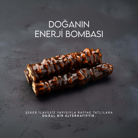 Cevizli Sucuk (Kelebek Kırım) 500gr doğal bir enerji kaynağı, şeker ilavesiz tatlı alternatifi.