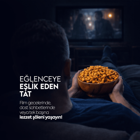 Kavrulmuş Mısır 600g, film gecelerinde ve dost sohbetlerinde ideal atıştırmalık.