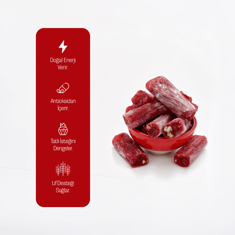 Narlı Antep Fıstıklı Sultan Fitil Lokum 1000g, nar aromalı ve Antep fıstığı içeren geleneksel Türk tatlısı.