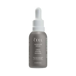 The Ceel Göz Altı Serumu 30 ml, kafein ve niasinamid içeren göz çevresi için aydınlatıcı ve nemlendirici serum.