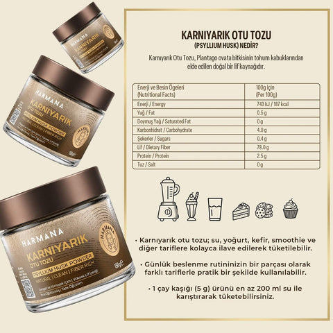 Karnıyarık Otu Tozu Psyllium Husk - görsel 2