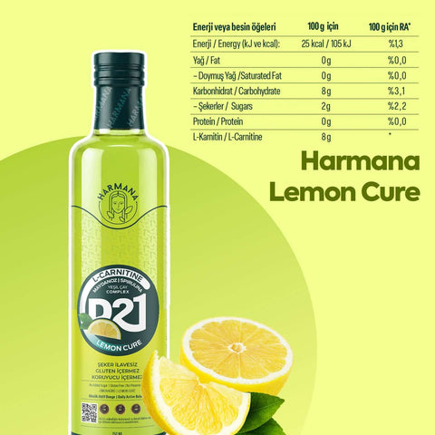 HARMANA Limon Cure 250 ml limon özlü içecek konsantresi şişesi