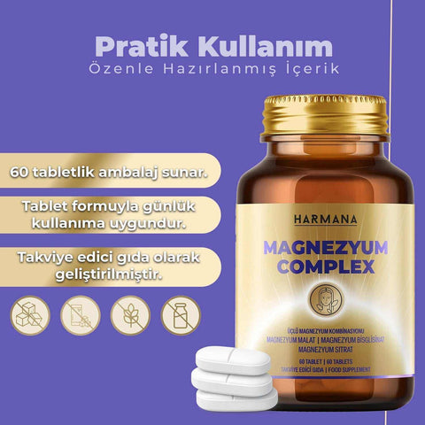 HARMANA Magnezyum Complex 60 tablet kutusu