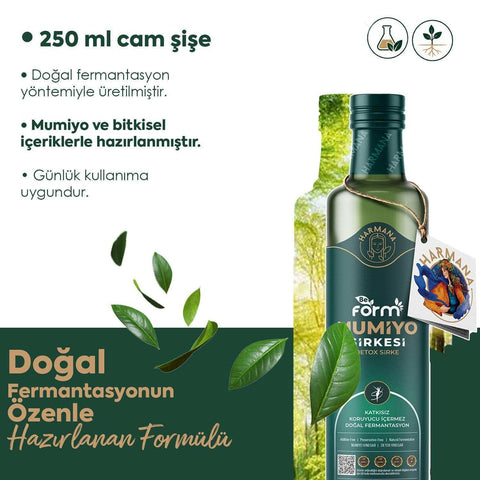 Harmana Mumiyo Sirkesi 250 ml doğal detoks ve sindirim desteği ürünü