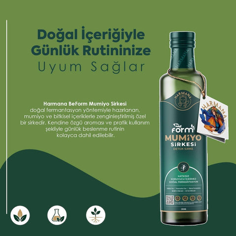Harmana Mumiyo Sirkesi 250 ml doğal detoks ve sindirim desteği ürünü